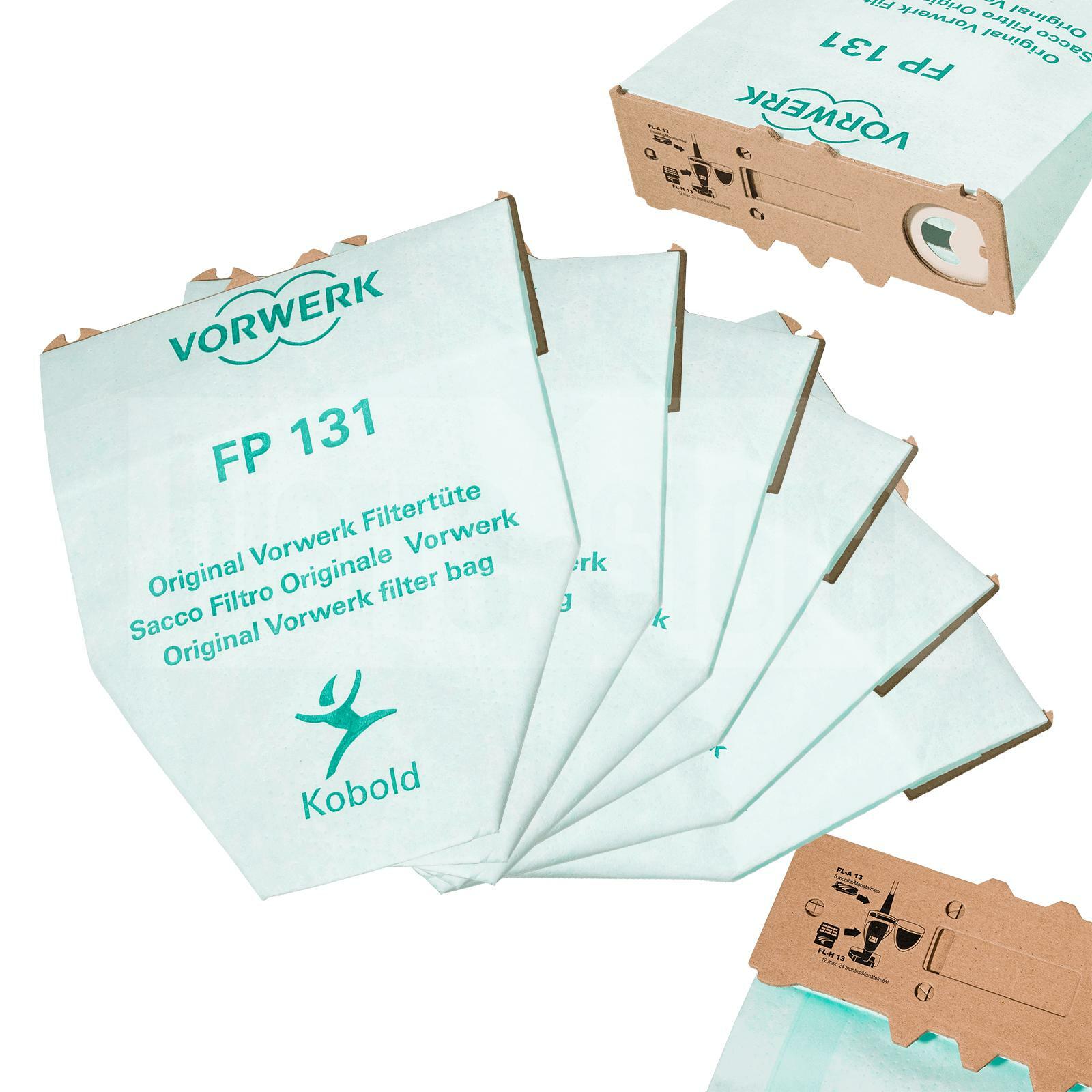 vorwerk sacchetti vk 131 vk 130 originali fp130 fp131 6pz - foto 1