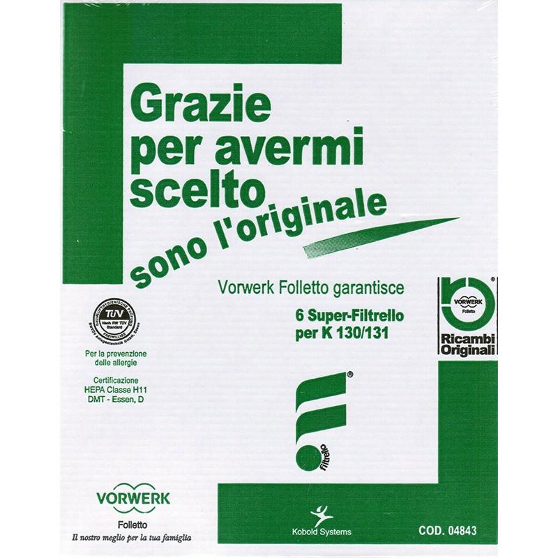 vorwerk sacchetti vk 131 vk 130 fp130-131 6 pz originali vorwerk dovina - foto 3