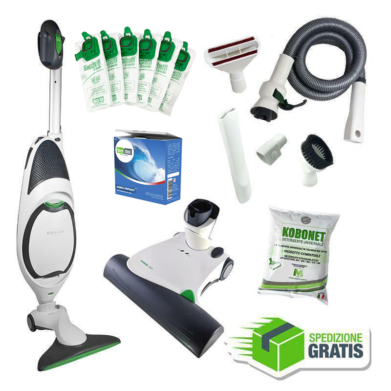 vorwerk vorwerk folletto rigenerato vk 150 con battitappeto eb371 e garantito 3 anni - foto 1
